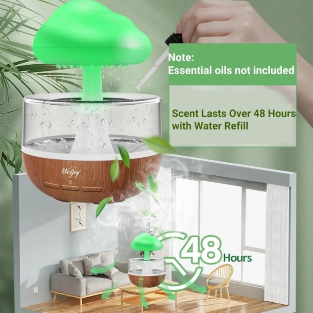 Weljoy Rain Cloud Night Light/Diffuser